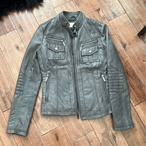 Michael Kors Leather Jacket XS